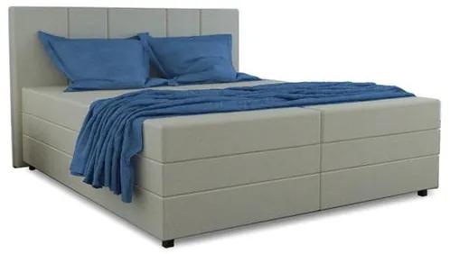 Čalúnená posteľ Alexa 180x200, béžová, vrátane matraca