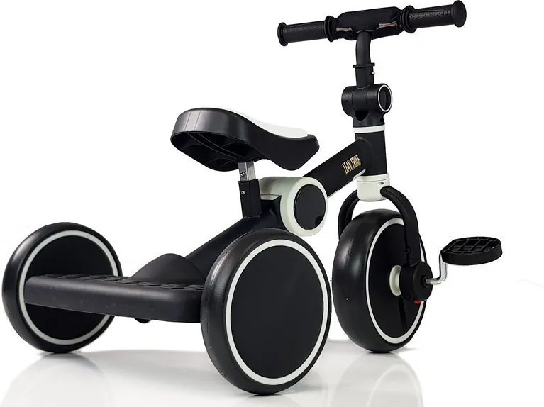 LEAN Toys Cross-Country pedálový bicykel Trojkolka čierna a biela