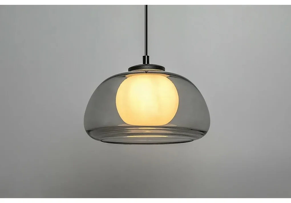 Rabalux 72275 moderný závesný luster Elowen, dymová, G9, 1x max. 5W