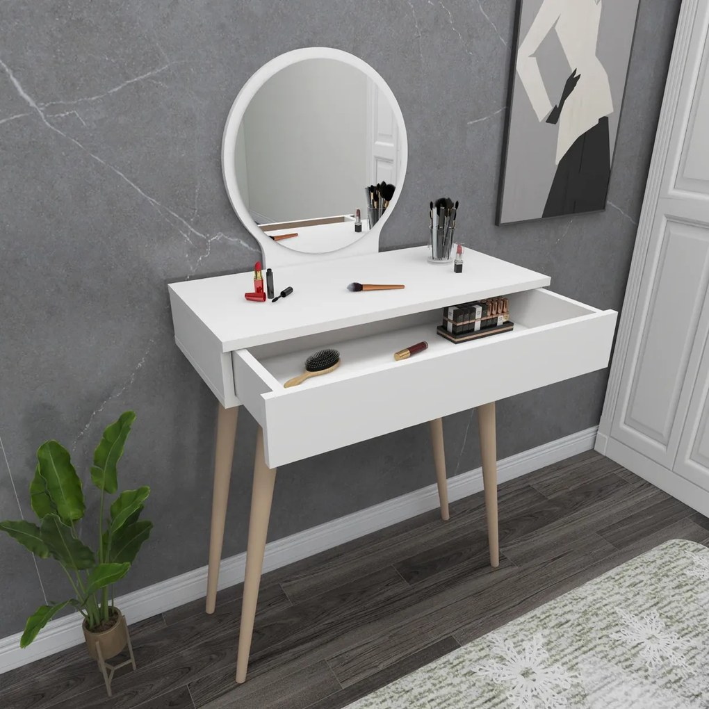 Kozmetický stolík Siena White
