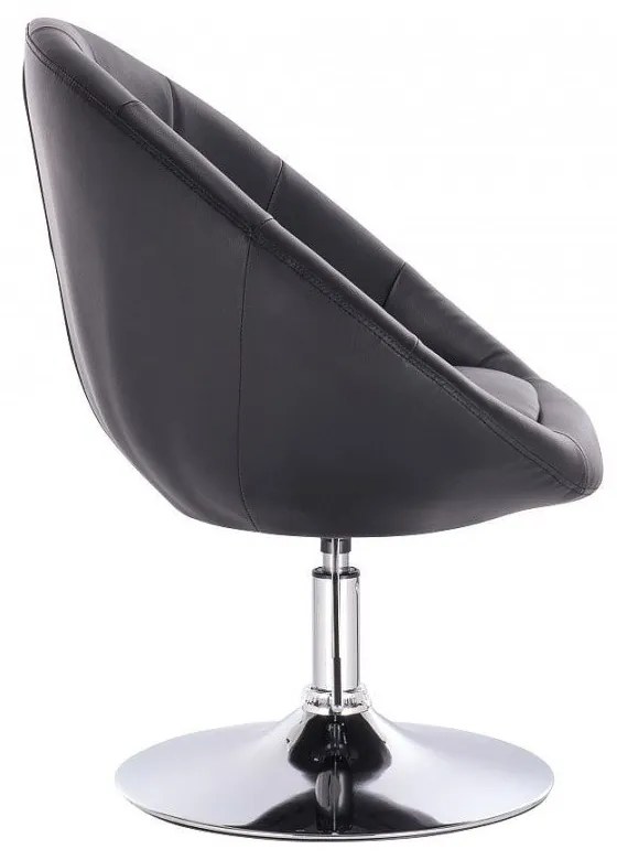 LuxuryForm DESIGN Kreslo VERA na striebornom tanieri - čierne