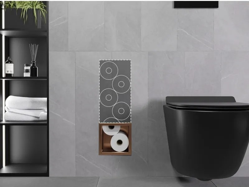 Mexen X-Wall-B, zapustený zásobník na WC papier, medená matná - 19C5