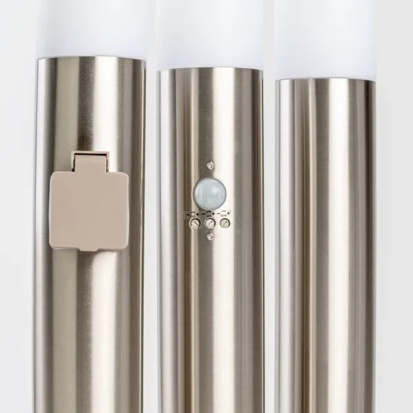 BRILAGI - Vonkajšia lampa so senzorom ELIA 1xE27/20W/230V IP44 100 cm chróm