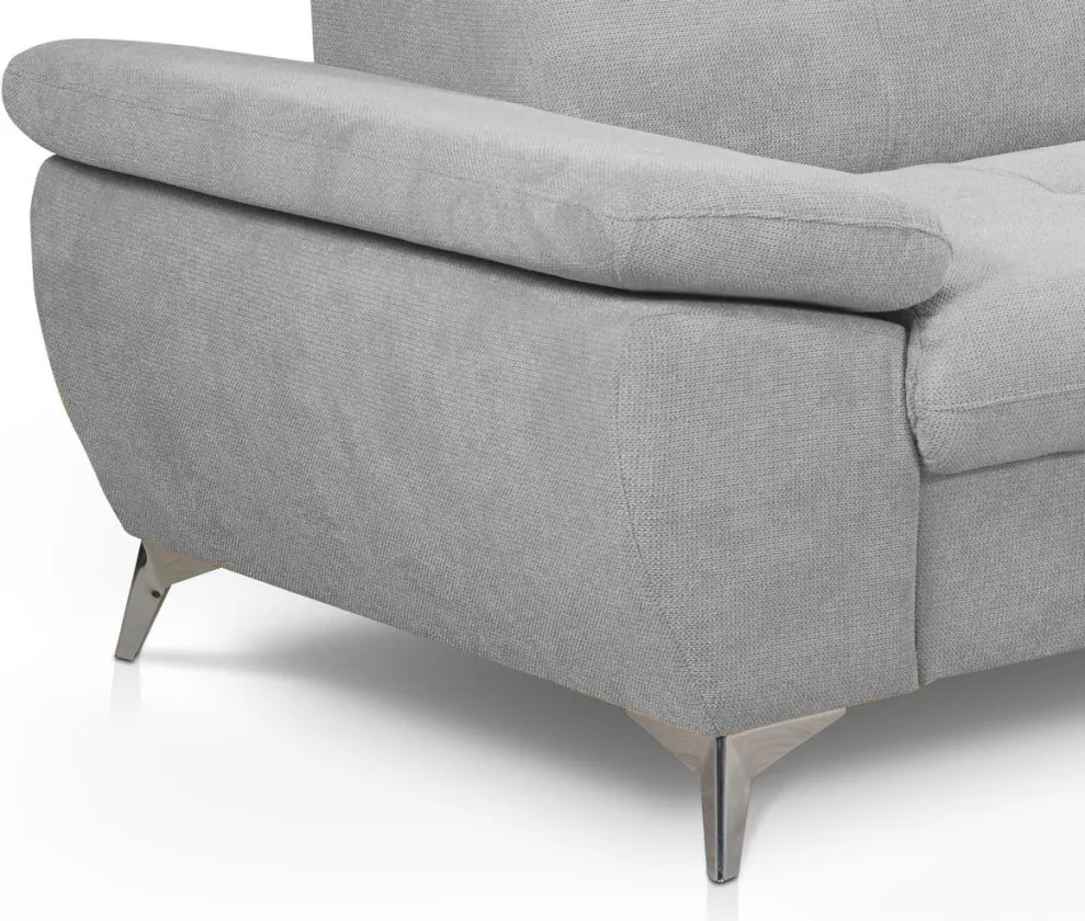 Trojsedák Gisele, svetlo šedá látka