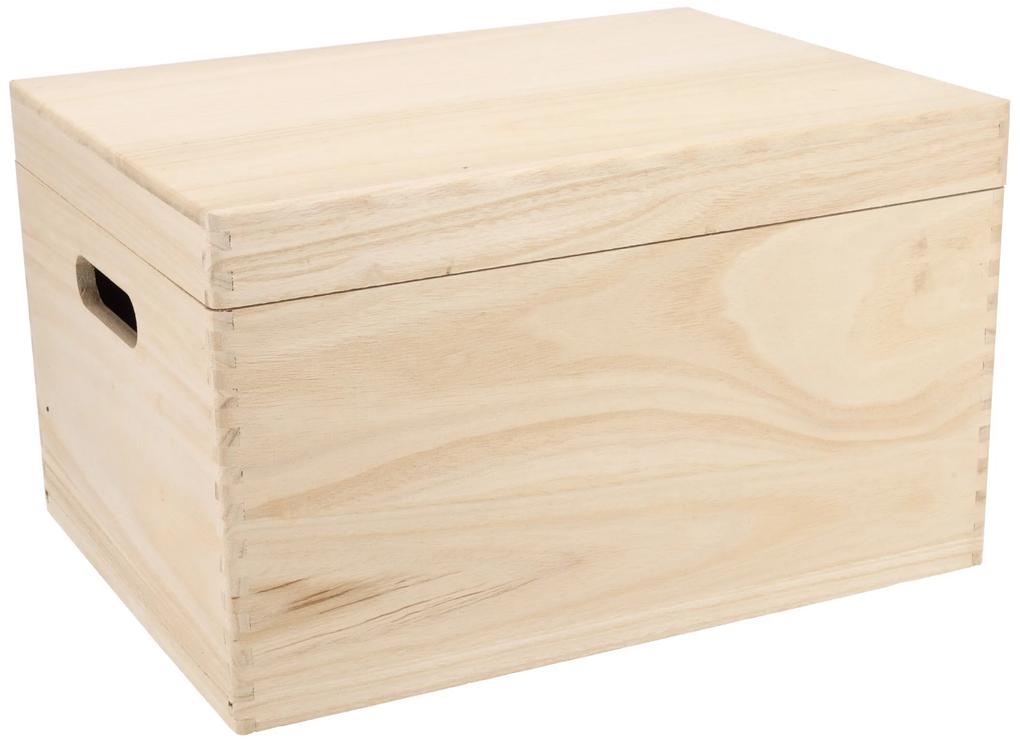 Kesper Drevený box s vekom 39 x 29 x 23 cm - paulownia