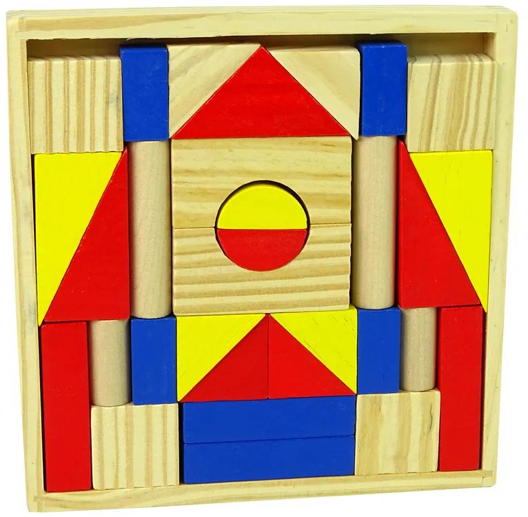 Lean Toys Farebné drevené kocky
