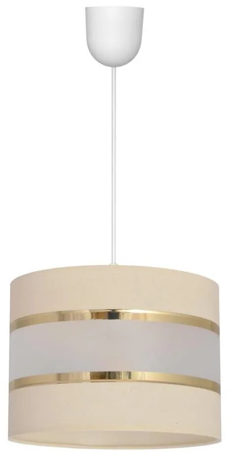 Helam Luster na lanku HELEN 1xE27/15W/230V krémová W-0801/1 EC+GO+MAT