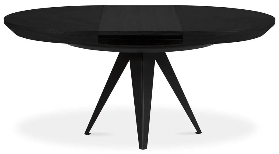 Okrúhly rozkladací jedálenský stôl s prídavnou doskou s čiernou doskou ø 120 cm Magnus – Windsor &amp; Co Sofas