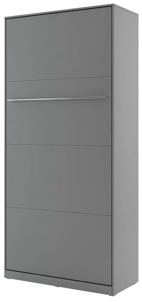 Sklápacia posteľ Concord Pro I, Farby: biely / biely lesk, Rozmer postele: 90x200