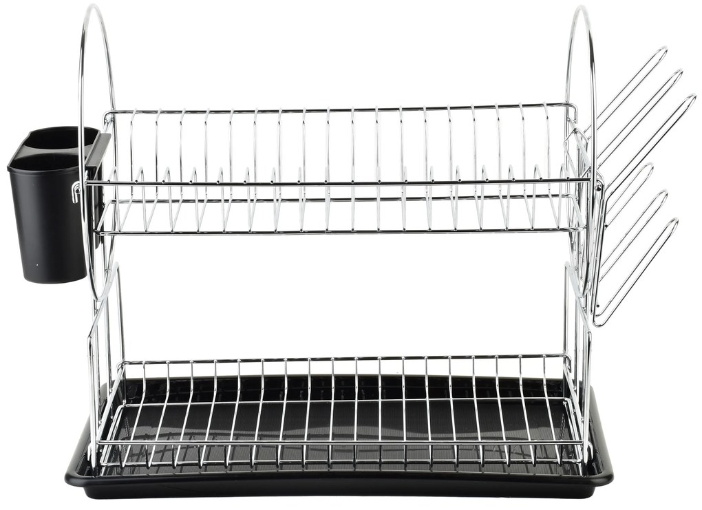 Kovový odkvapkávač na riad Basic Kitchen, 51x36,5x23,5 cm