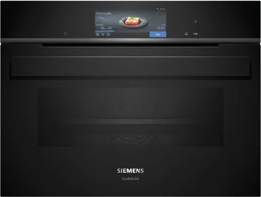 Siemens iQ700 Vstavaná kompaktná kombinovaná parná rúra 60 x 45 cm čierna CS958GDD1