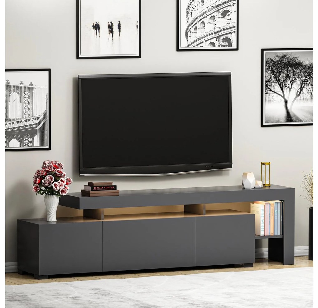 TV stolík/skrinka Belize (antracit). Akcia -18%. Vlastná spoľahlivá doprava až k Vám domov. 1088412