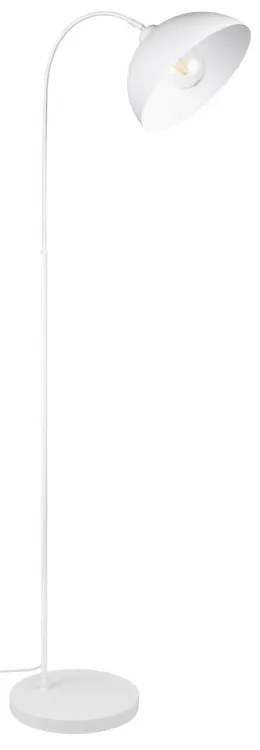 Biela stojacia lampa s kovovým tienidlom (výška 170 cm) Sierra – Trio