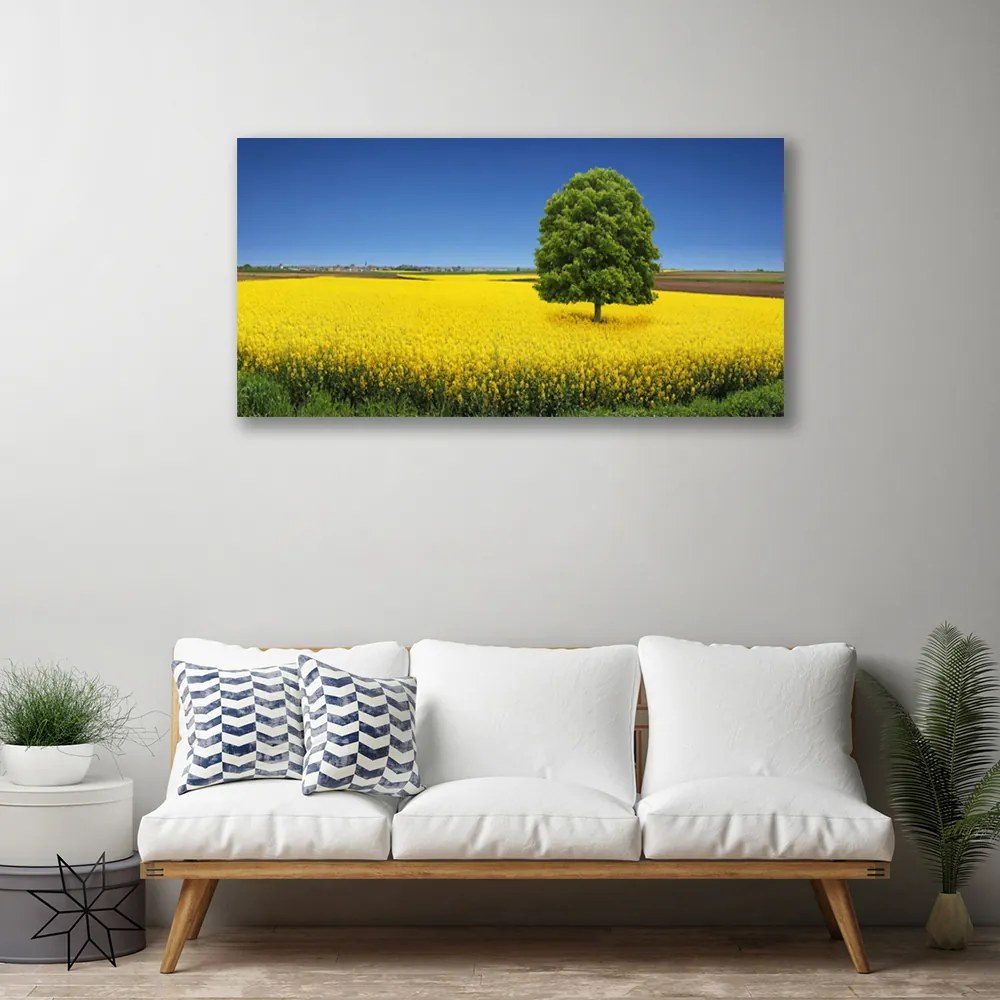 Obraz Canvas Lúka strom príroda pole 120x60 cm