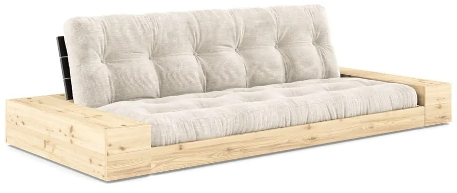 Biela menčestrová rozkladacia pohovka 244 cm Base – Karup Design