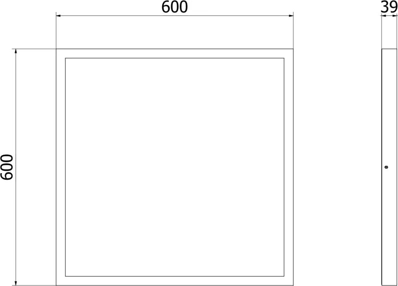 Mexen Brill-S, stropný LED panel 60×60 cm, 36 W, neutrálna biela 4000K, L207-060-060-3640-70
