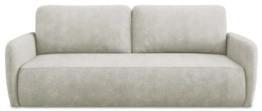 Krémová ženilková rozkladacia/s úložným priestorom pohovka 218 cm Lilo – Makamii