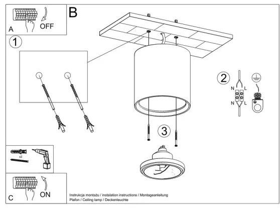 Sollux SL.0841 - Bodové svietidlo KALU 1xGU10/ES111/40W/230V