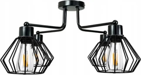 Závesná lampa DRON 4xe27 - kovová lemovaná
