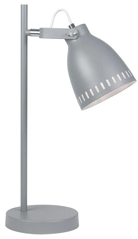 Stolná lampa, sivá/kov, AIDEN TYP 1