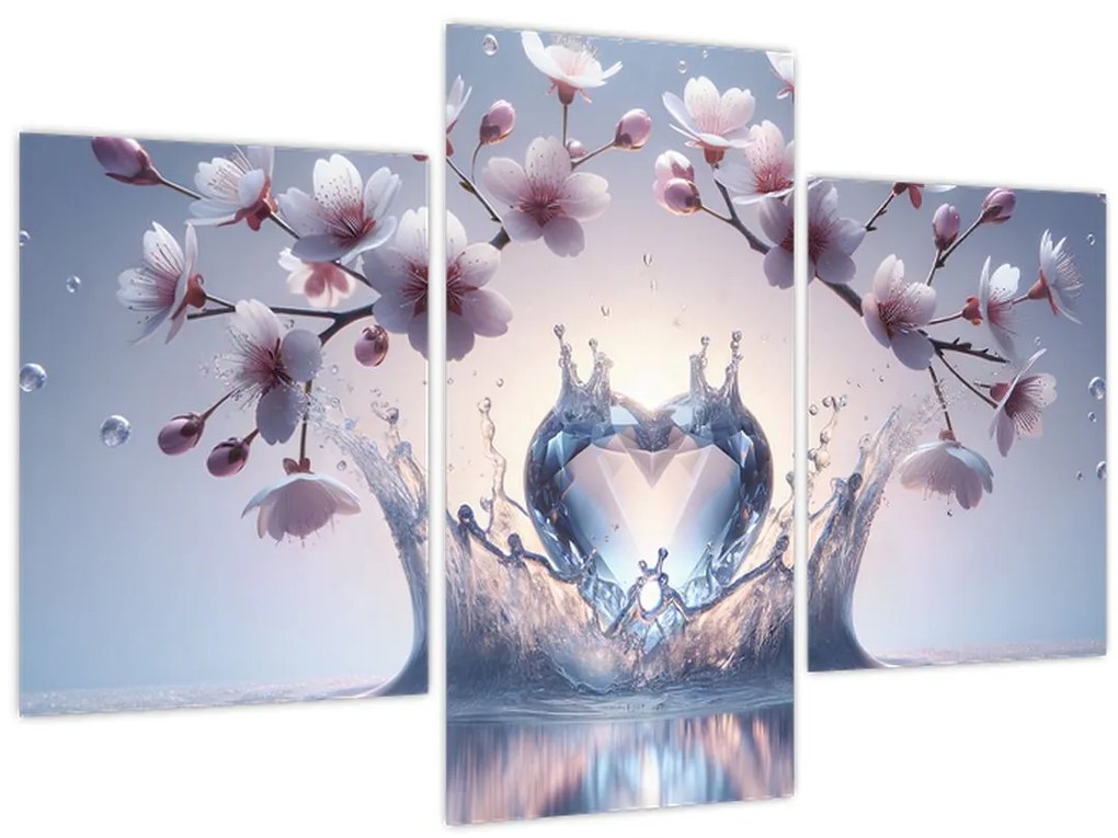 Obraz - Diamantové srdce (90x60 cm)