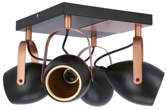 Bodové svietidlo ANICA 4xE14/40W/230V čierna/medená