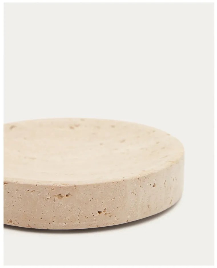 Béžová kamenná nádobka na mydlo Macre – Kave Home