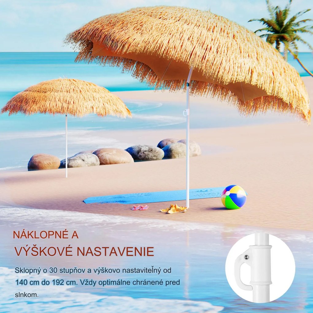 InternetovaZahrada Slnečník Hawaii Ø160 cm - prírodný