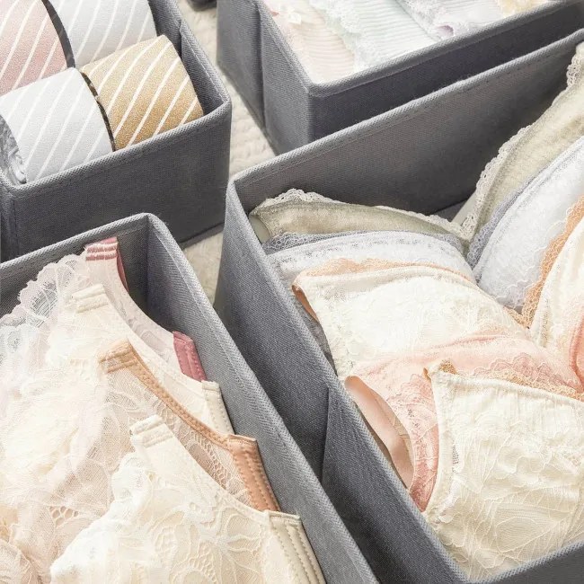 Sada šiestich organizérov BRUCE sivá (6 ks)