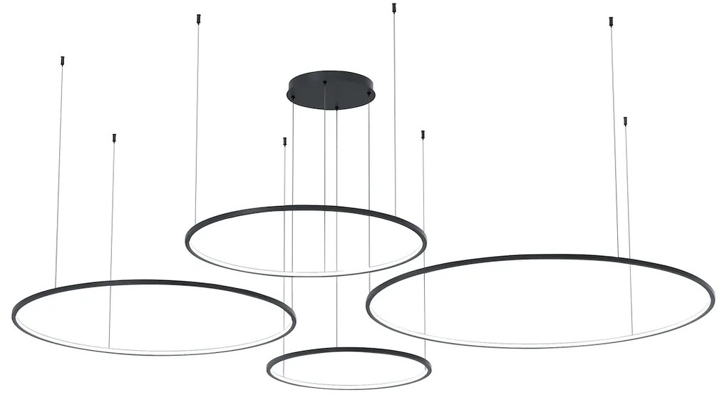 Závesné LED svietidlo Saturno, 4x LED 120w, 4000k, b