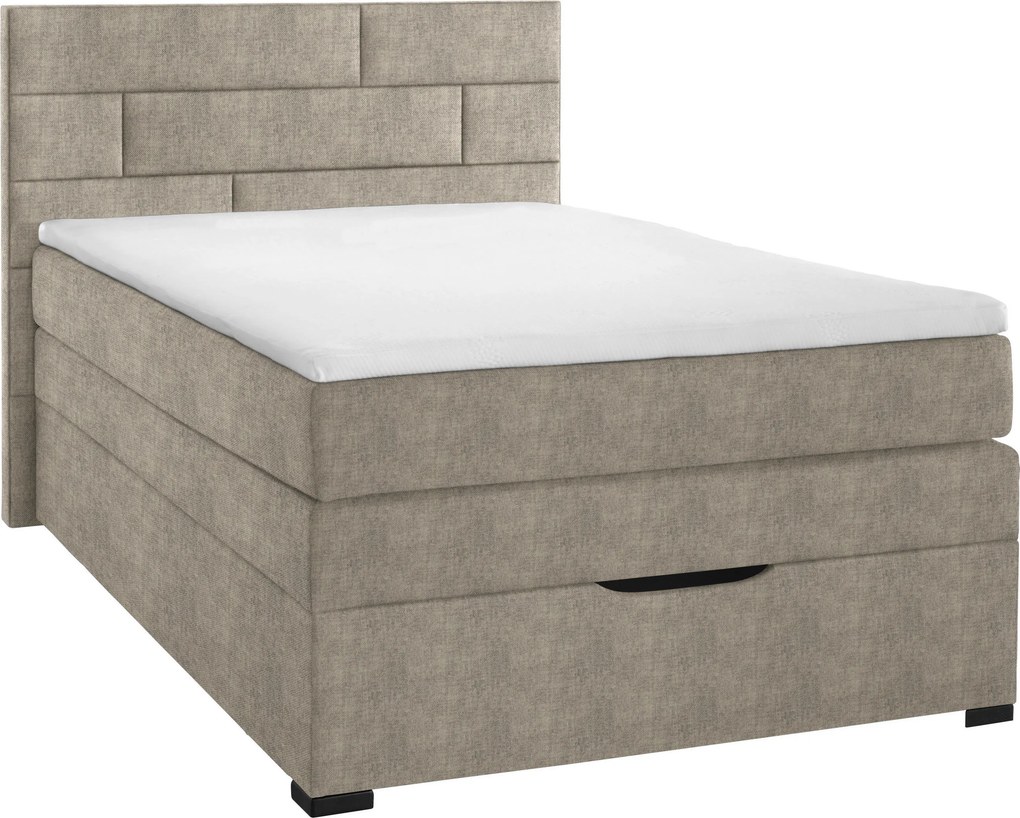XXXLutz BOXSPRINGOVÁ POSTEĽ, 120/200 cm, taupe Carryhome - Postele - 000725000626