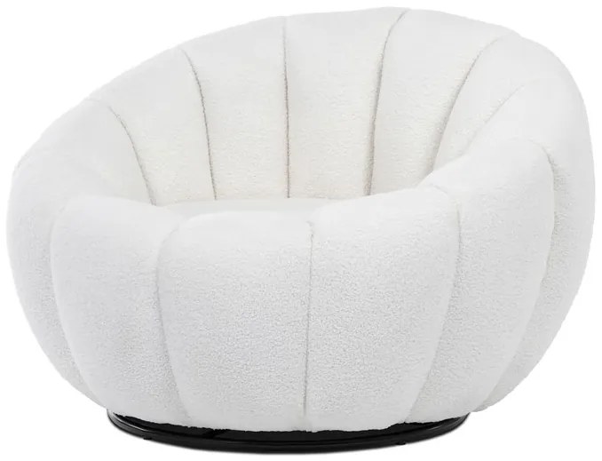 BONTEC Otočné kreslo, sivá látka, AK-341 GREY2 Farba: Biela