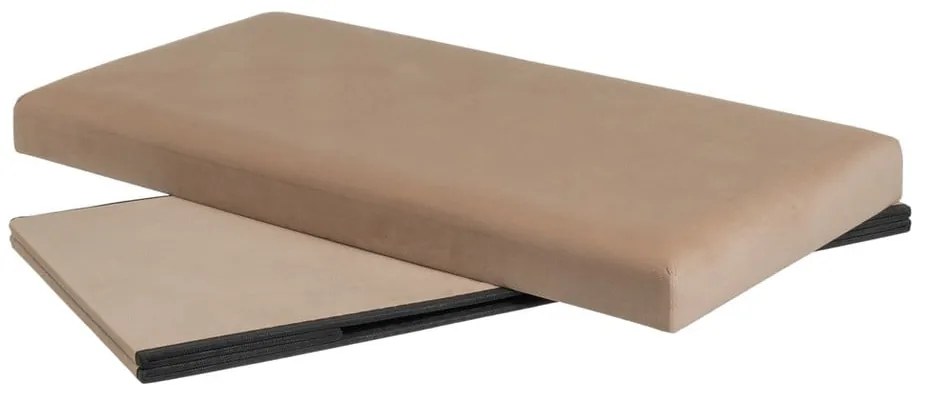 Svetlohnedý zamatový taburet Estela – Casa Selección