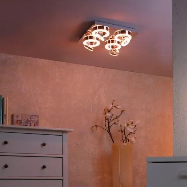 JUST LIGHT. 14662-17 - LED RGBW Stm. bodové svietidlo TIM 4xLED/5,9/230V + DO