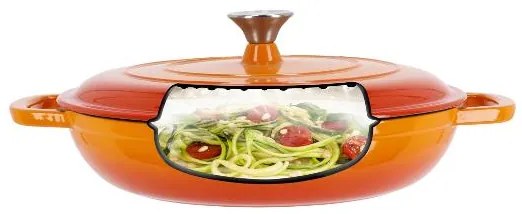 Silvercrest® Liatinová servírovacia panvica, Ø 30 cm (oranžová) (100393085)