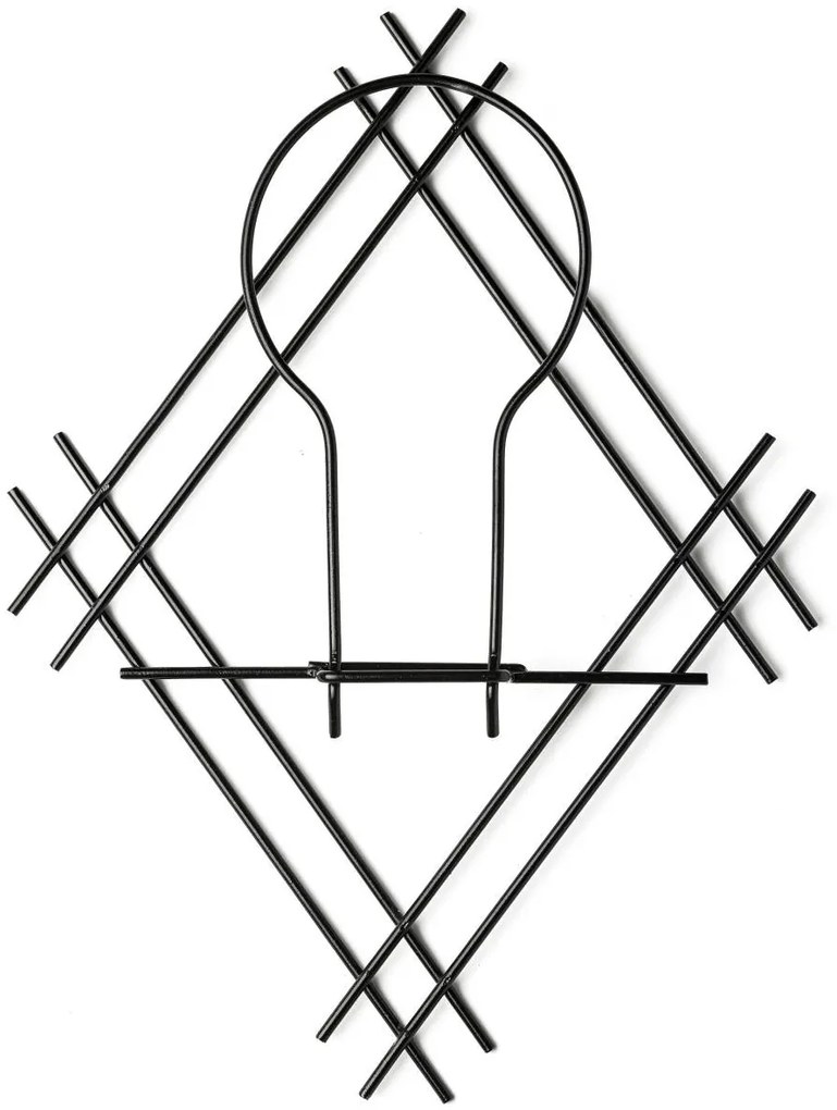 NÁSTENNÝ DRŽIAK NA KVETINÁČ EVELIN 41X31X26 CM ČIERNA