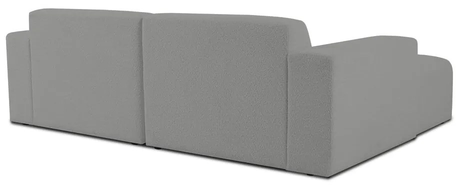 Sivá rohová pohovka z textílie buklé (ľavý roh) Roxy – Scandic