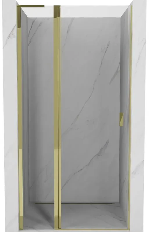 Mexen, Mexen Mist L výklopné sprchové dvere 115 cm, transparentné, zlaté - 8A4L-115-000-50-00