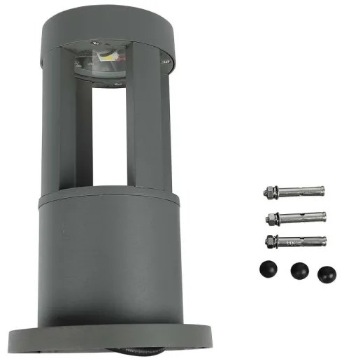 LED Vonkajšia lampa LED/10W/230V 25cm 3000K IP65 šedá