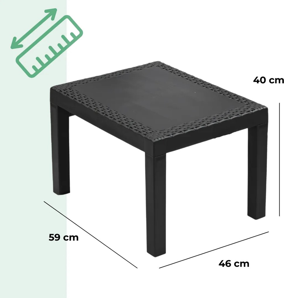 Záhradný set FOREST, 3-dielny, antracitová I.P.A.E-Progarden