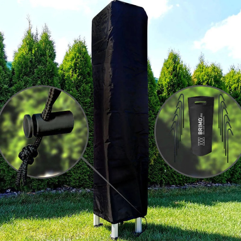 BRIMO Profi Záhradný Stan 2x3m ALU EXCLUSIVE (3 steny) - s 3 stenami - Čierna 3