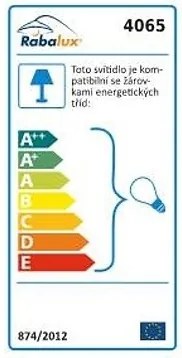Stojaca lampa Rabalux Action 4065 matný chróm / biela