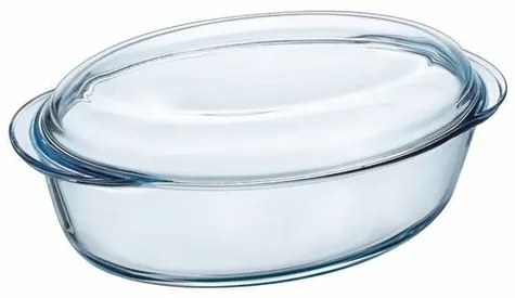 Pyrex Sklenená zapekacia misa s vekom, 4,1 l