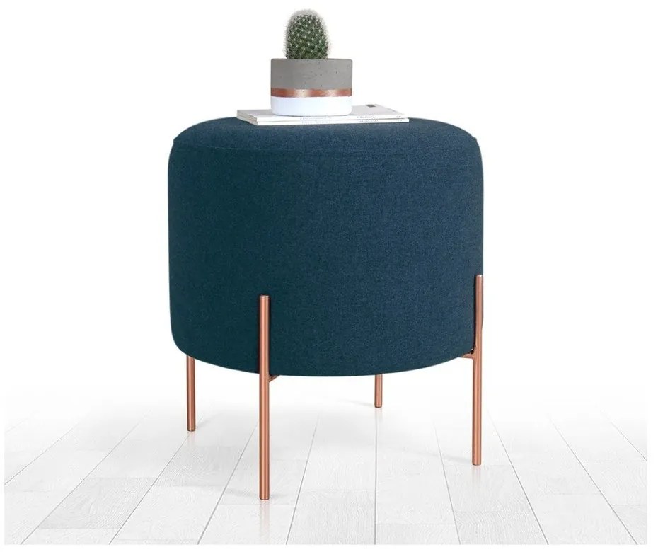 Tmavomodrý taburet Copper – Artie
