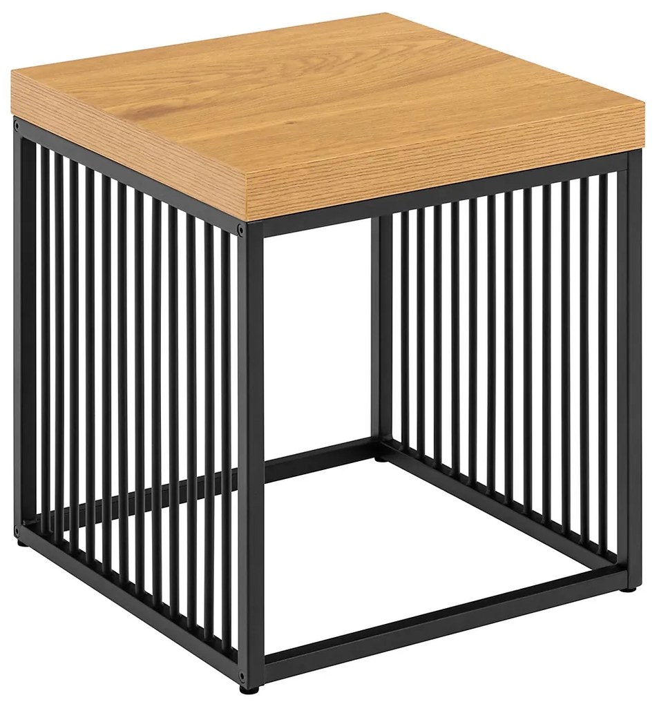 Odkladací stolík Strington 40 cm divoký dub/čierny