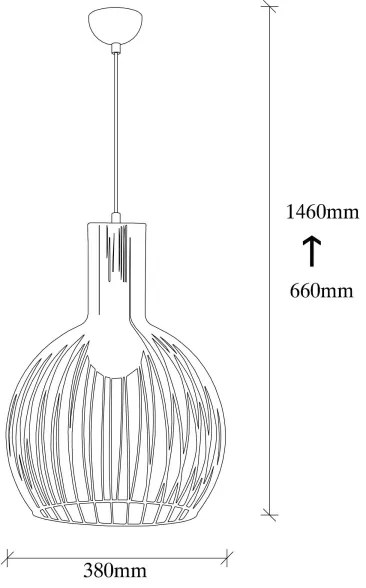 Luster na lanku FELLINI 1xE27/100W/230V
