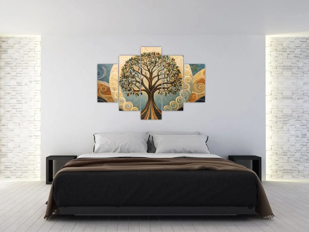 Obraz – Strom života a špirály (150x105 cm)
