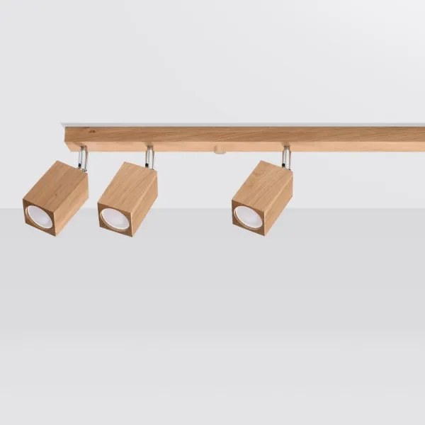 Sollux SL.1039 - Bodové svietidlo KEKE 6xGU10/40W/230V dub