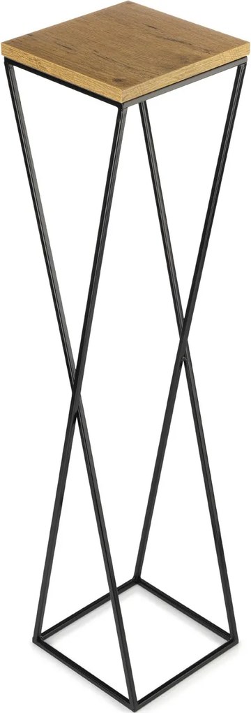 STOJAN NA KVETINÁČ LOFT6 100X24X24 CM ČIERNA/HNEDÁ
