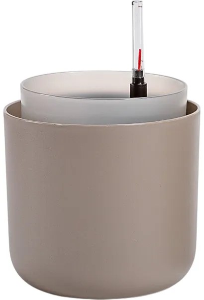 Plastia Samozavlažovací kvetináč Tolita hnedá, pr. 16 cm, pr. 16 cm